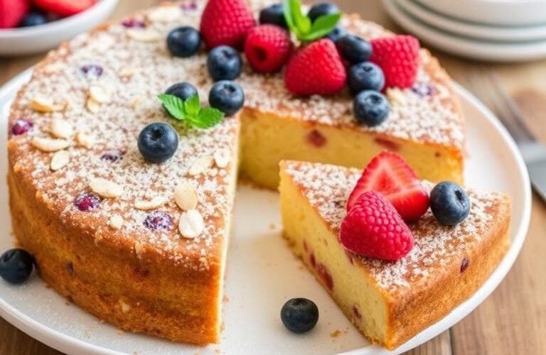 Almond Cake with Berries