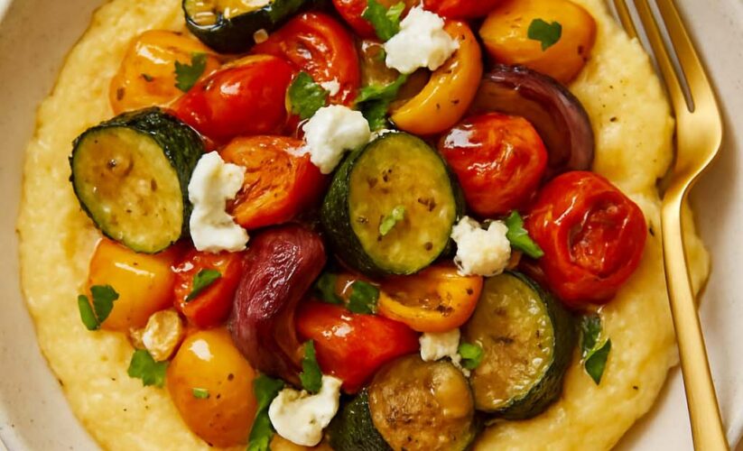 Goat Cheese Polenta with Vegetables