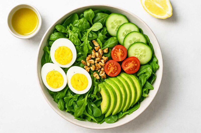 Super Easy Egg and Green Bowl Salad – Healthy Protein-Packed Lunch in Minutes