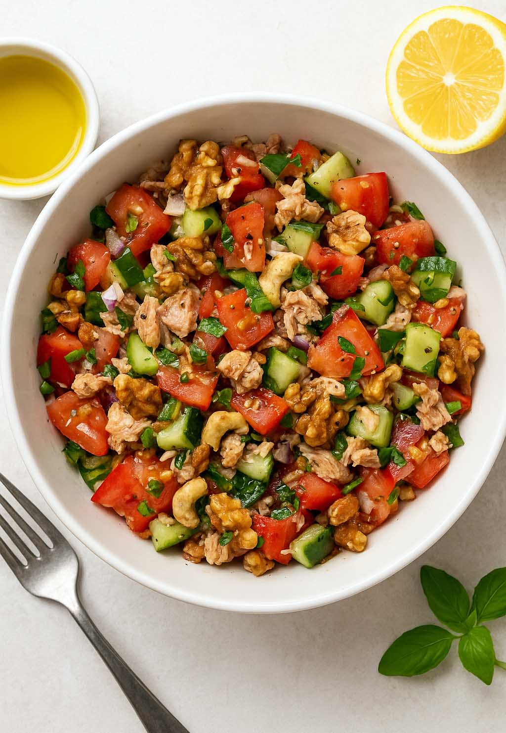 Tomato Tuna Salad with Nuts