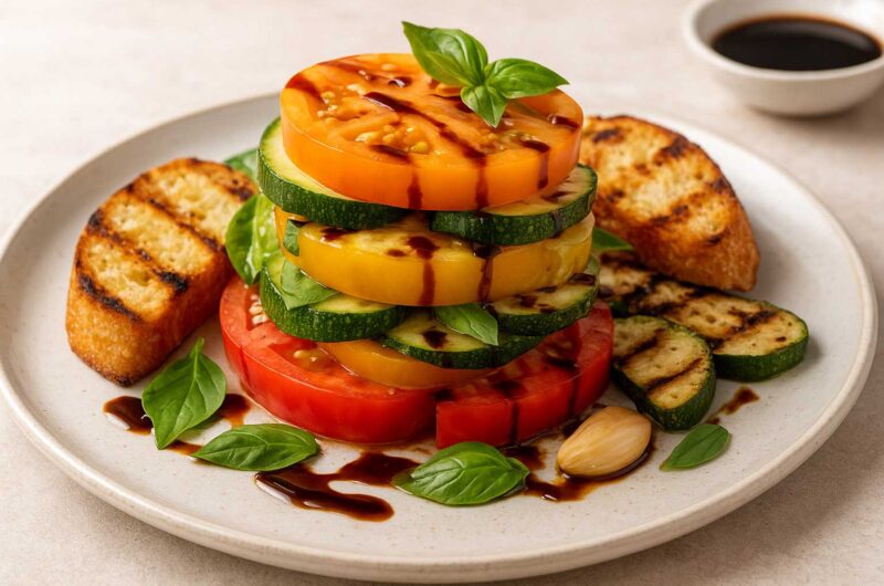 Stacked Tomato and Grilled Bread