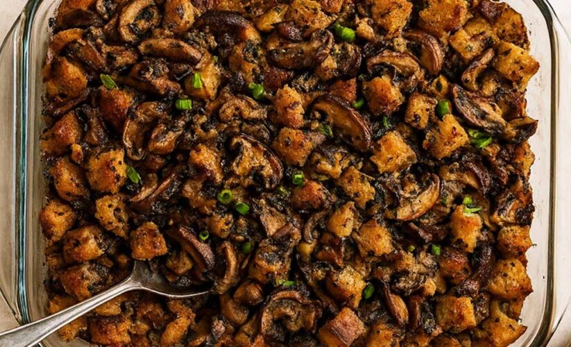 Vegan Stuffing With Mushrooms and Nori