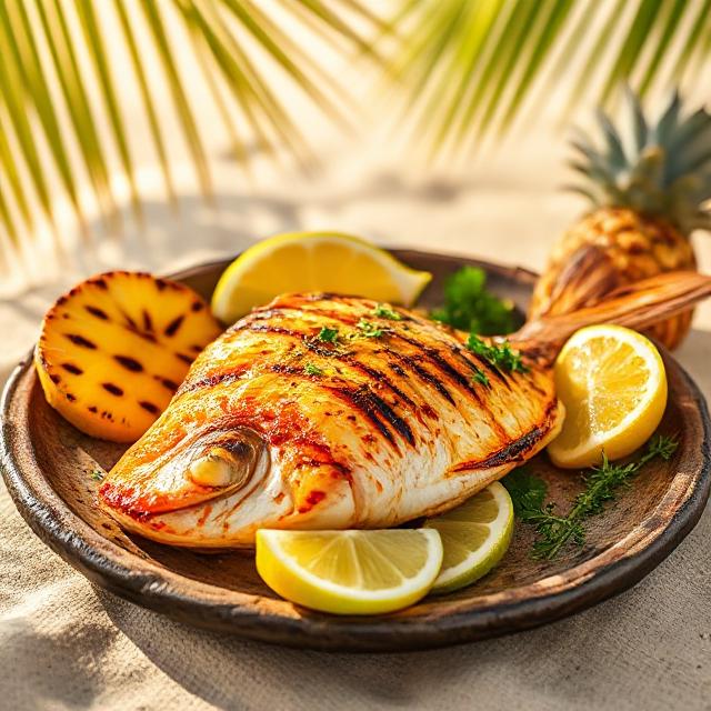 Best Caribbean Coral Fish Barbecue | Grilled Tropical Seafood Recipe
