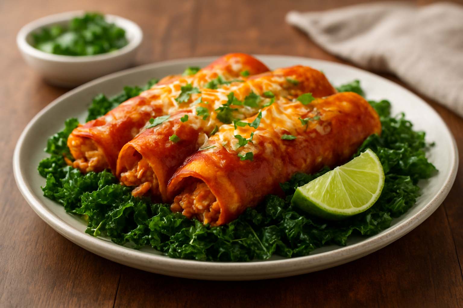 enchiladas with kale