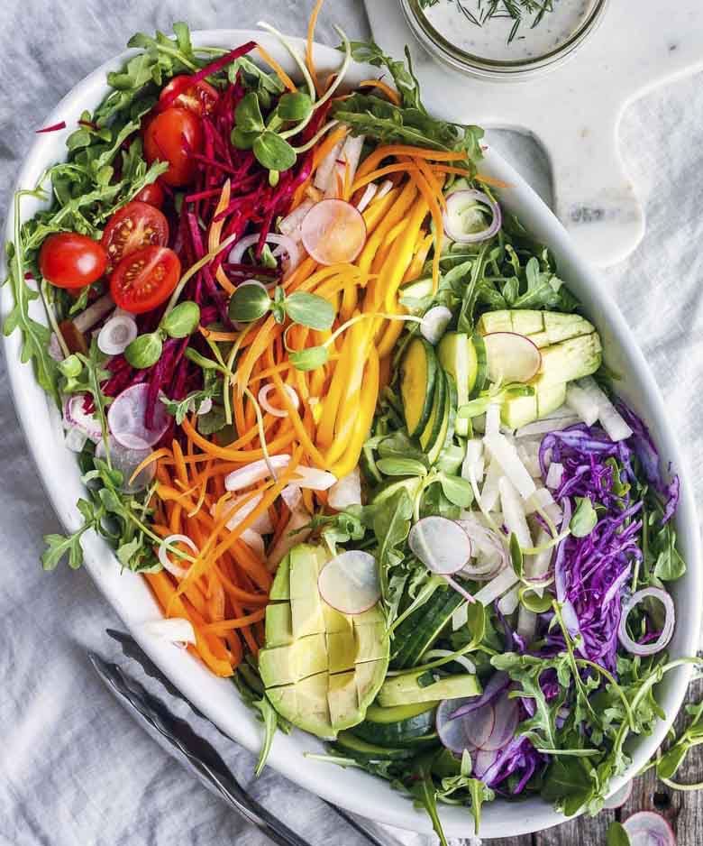 colorful garnishing ideas for salad