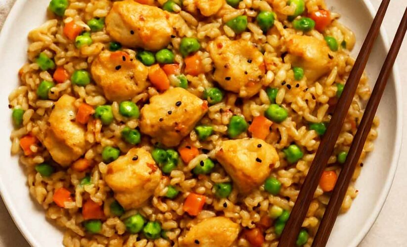 Chicken Fried Rice with Garlic & Ginger