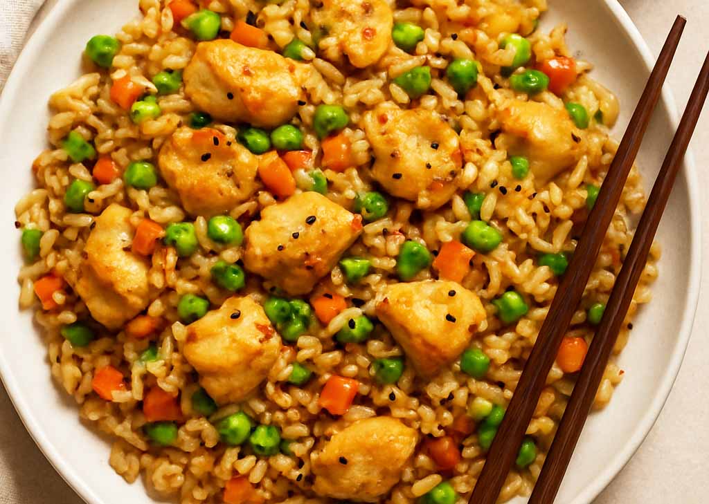 Chicken Fried Rice with Garlic & Ginger