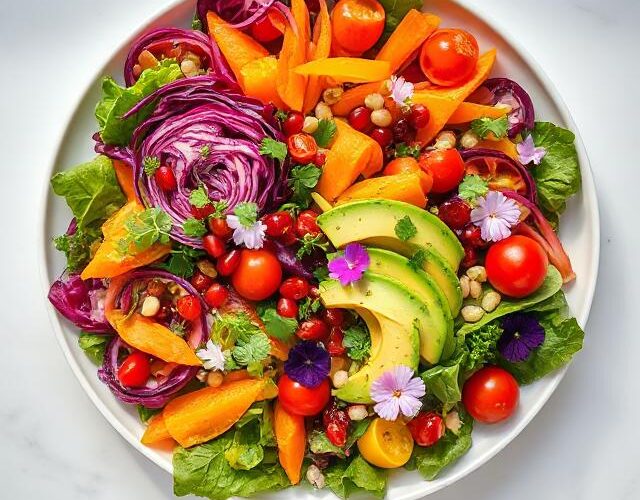 colorful garnishing ideas for salad