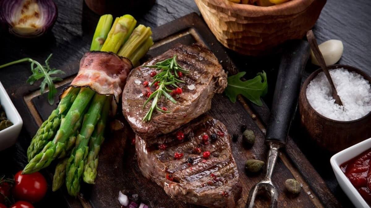 Savoring a Rare Medium Beef Steak