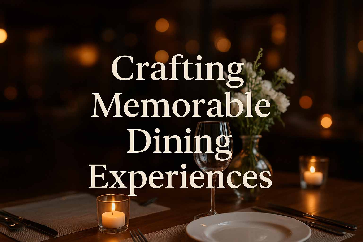 Crafting Memorable Dining Experiences