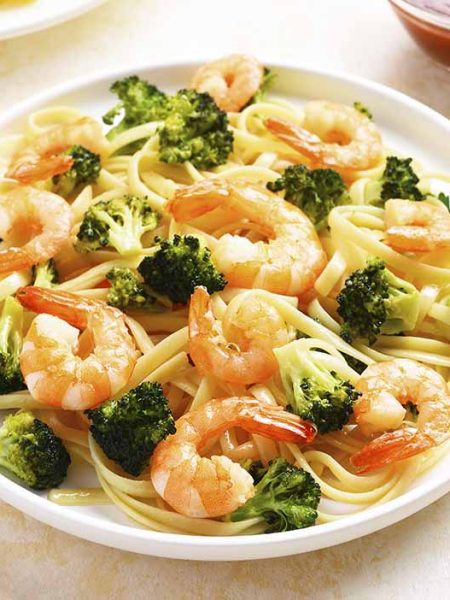 Lemon Broccoli Pasta with Shrimp