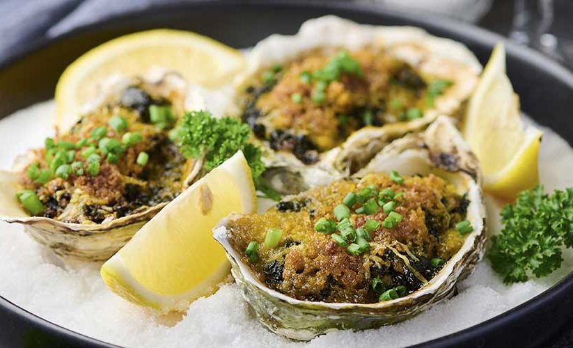 Crispy Parmesan Oysters with Garlic & Lemon Zest