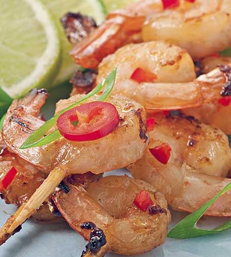 garlic herb shrimp skewers