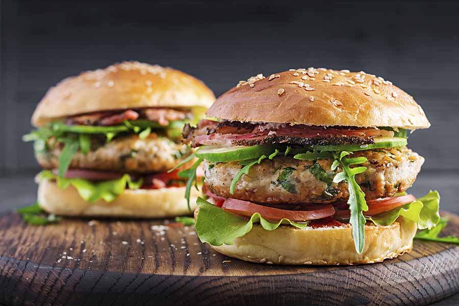 Juicy Turkey Burgers with Garlic & Herbs
