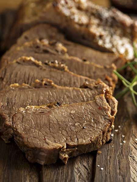 herb-crusted roast beef