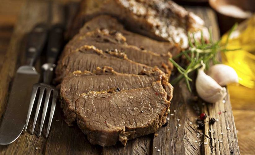 herb-crusted roast beef