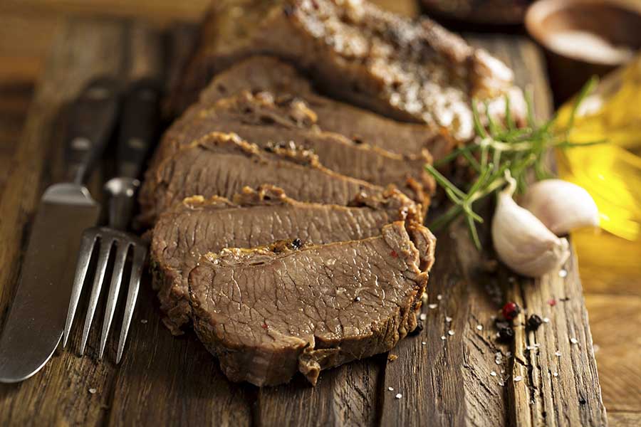 herb-crusted roast beef