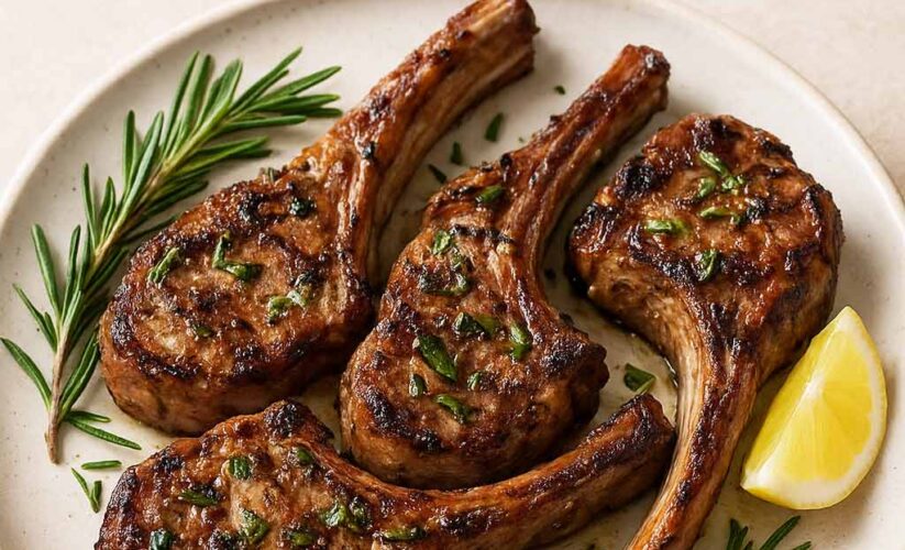 Garlic Rosemary Grilled Lamb Chops