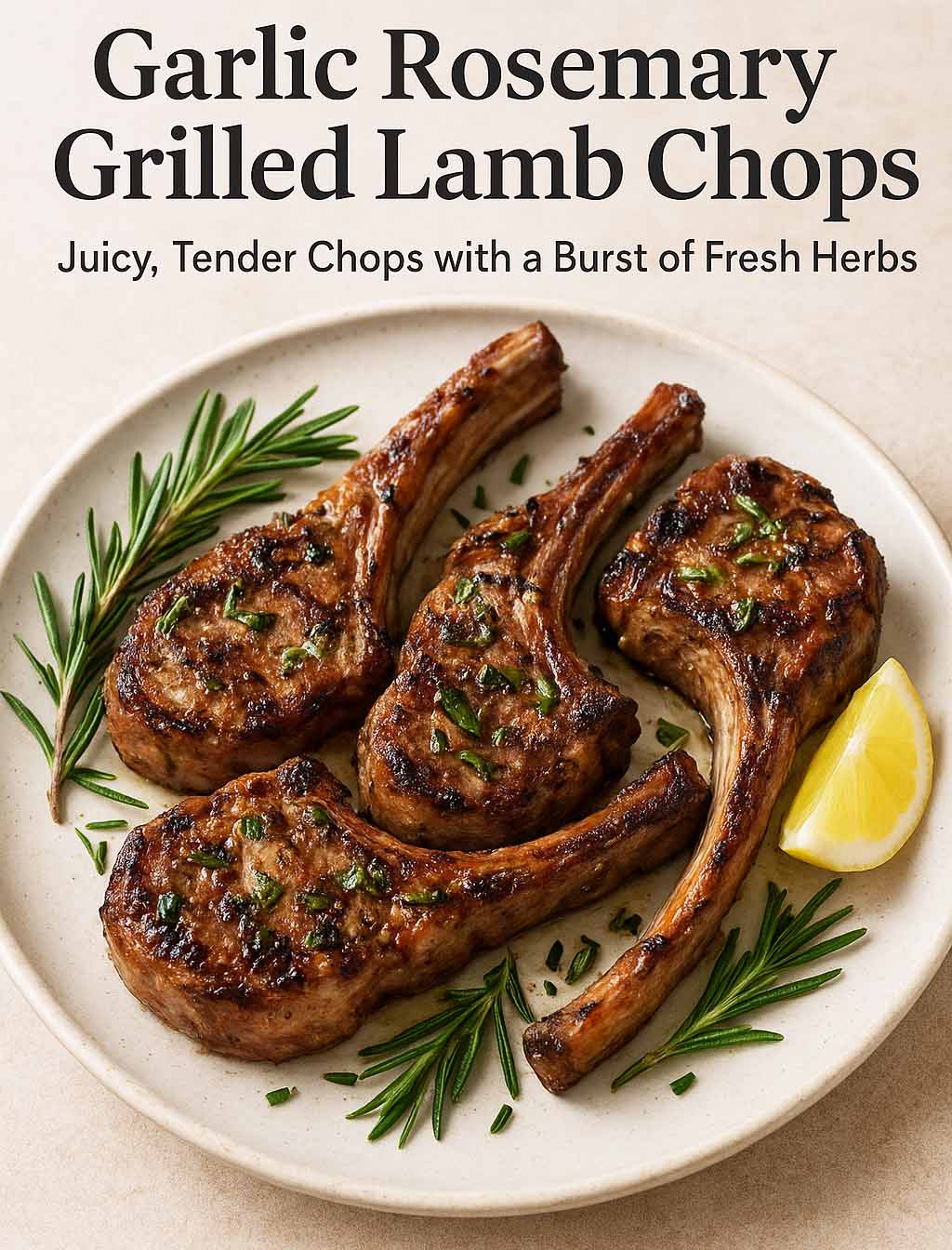 Garlic Rosemary Grilled Lamb Chops