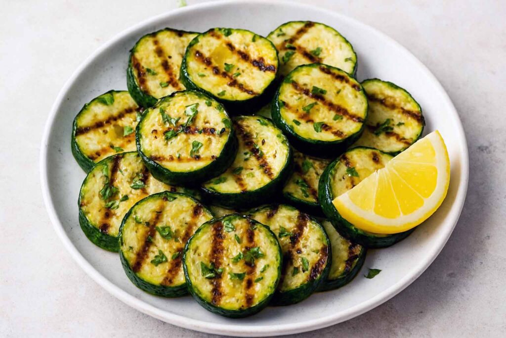 grilled zucchini slices