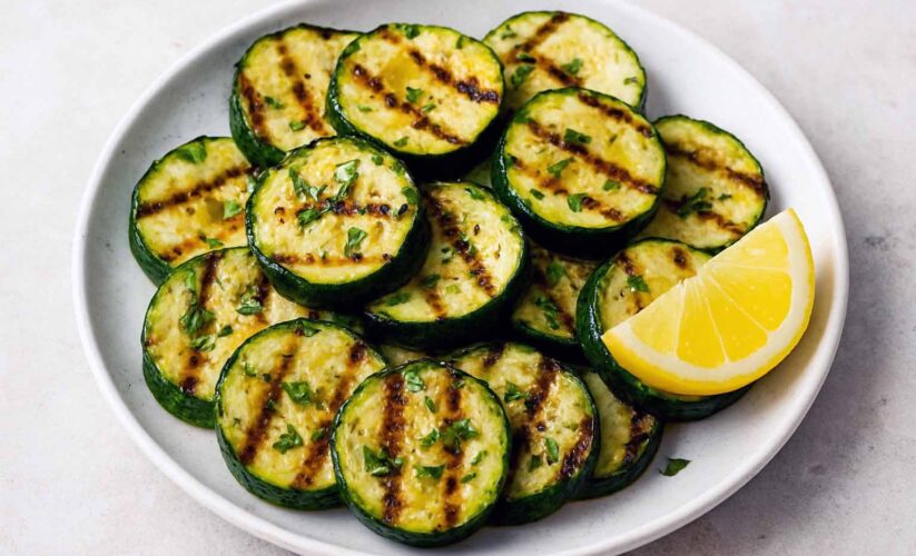 grilled zucchini slices