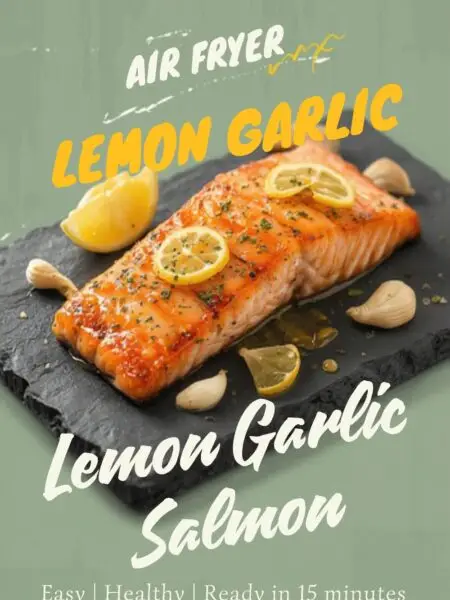 air fryer lemon garlic salmon